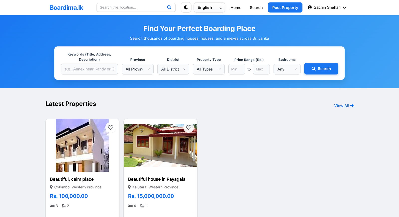 Boardima Boarding House Finder